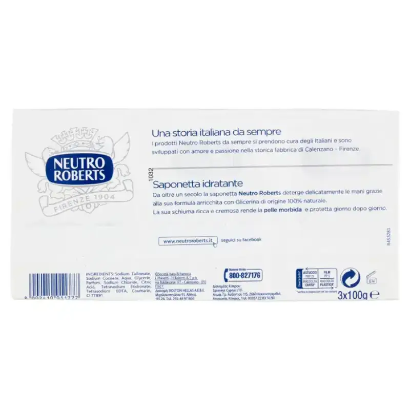 Neutro Roberts Sapun Solid Neutro Hidratant 3 x 100 g Bax 18 buc.